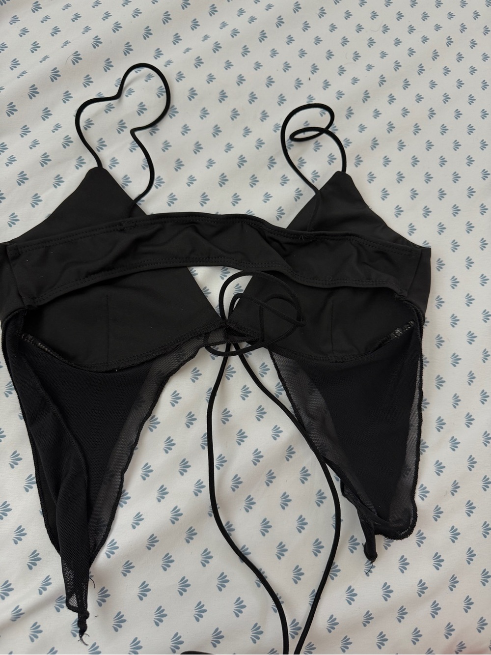 Women's Black Strappy Bikini Top - Swim